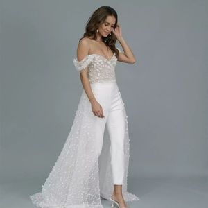 Jumpsuit with long train